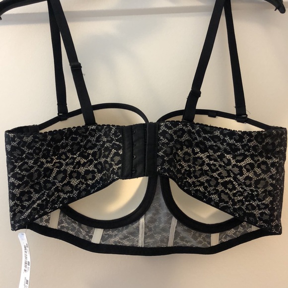 Freya multi-way long line Bustier Bra | Blk “Wilder” 36DD | straps/strapless NWT - Picture 3 of 11